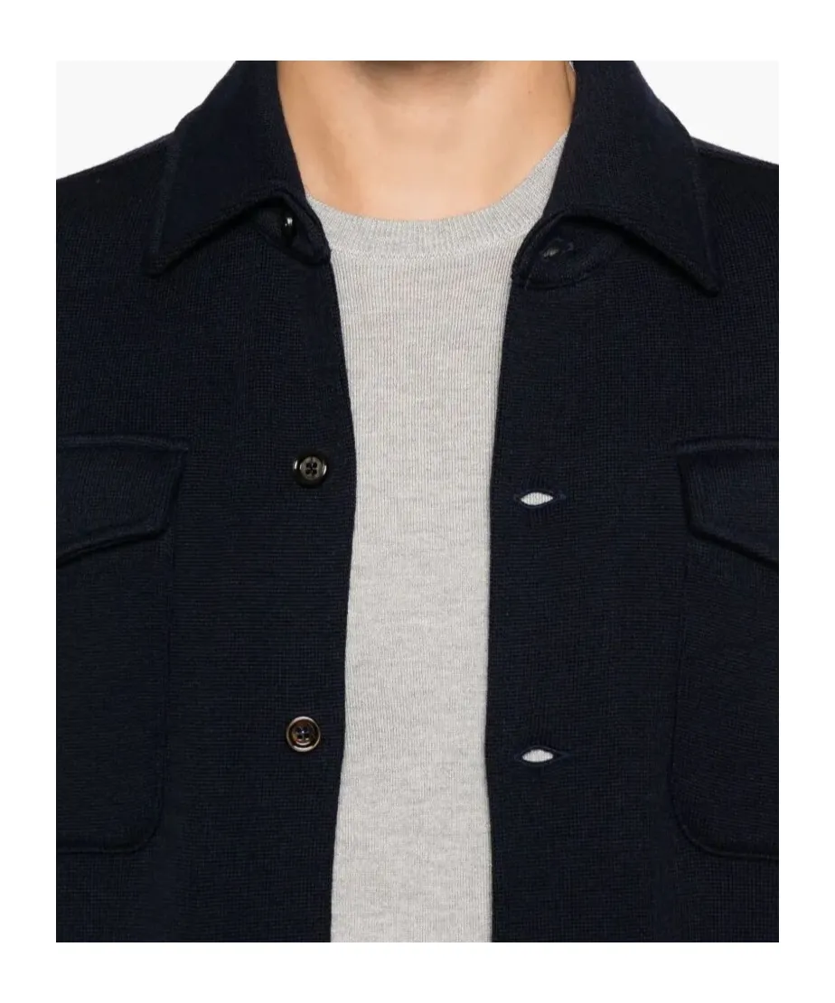 Buttoned Flap-Pocket Jacket