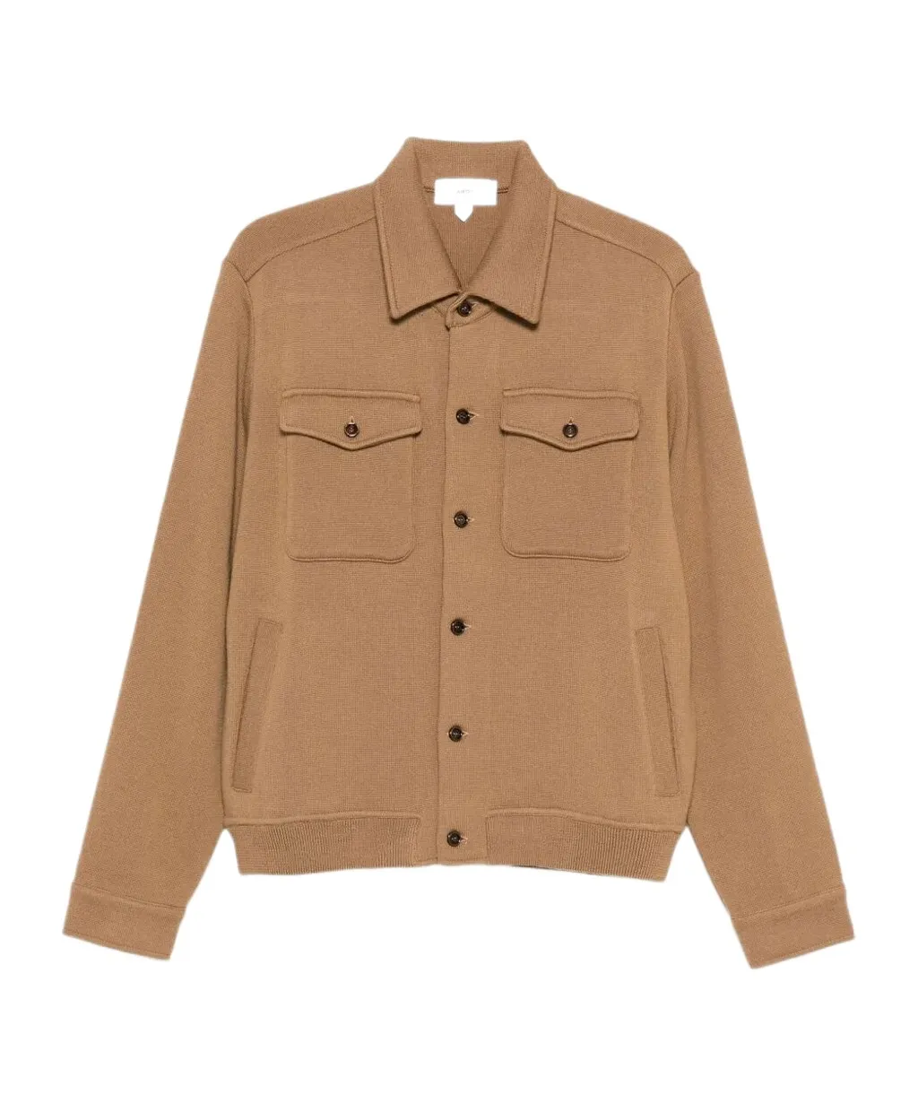Buttoned Flap-Pocket Jacket