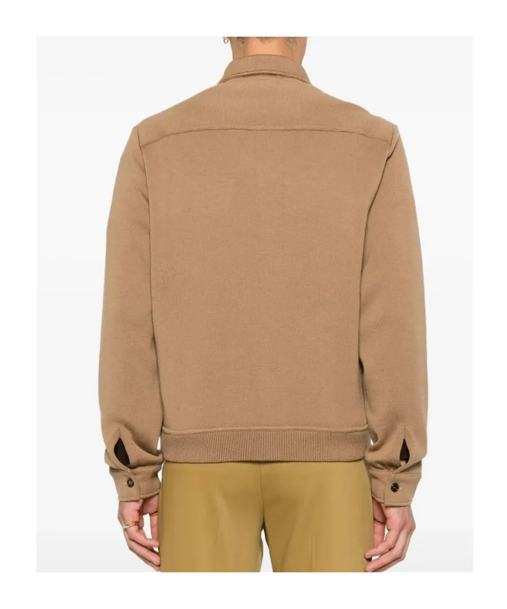Buttoned Flap-Pocket Jacket