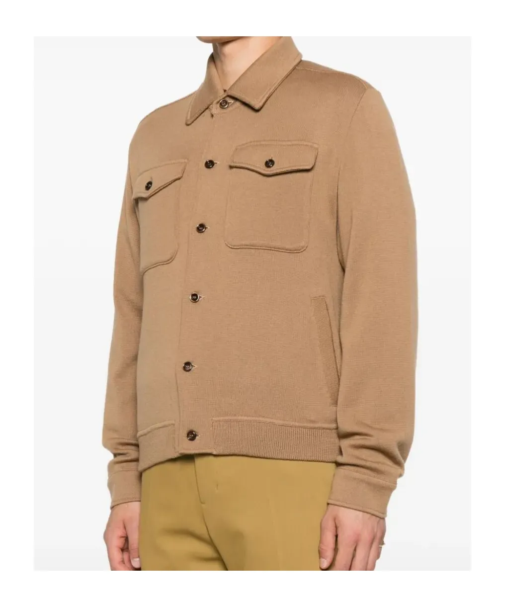 Buttoned Flap-Pocket Jacket
