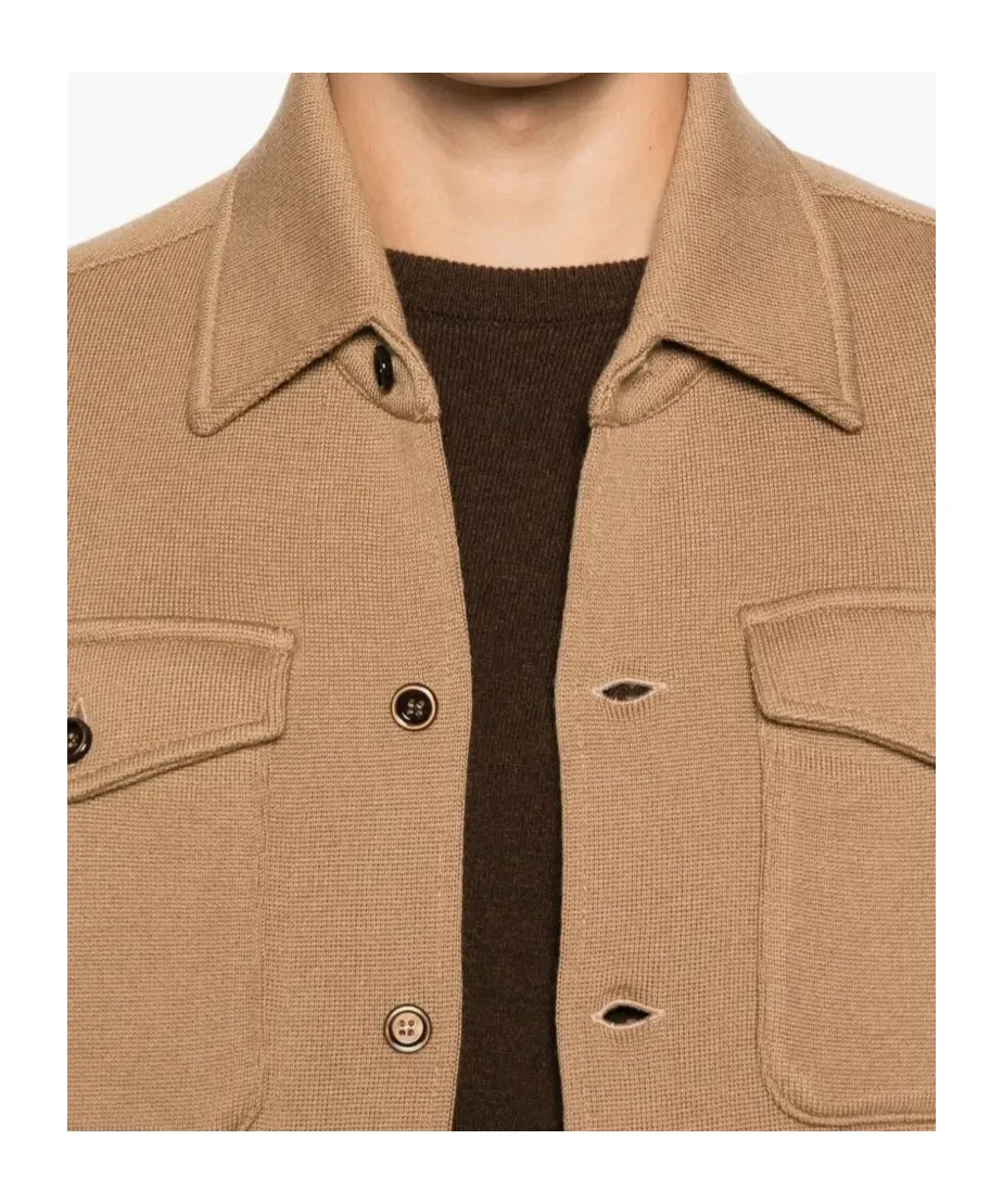 Buttoned Flap-Pocket Jacket