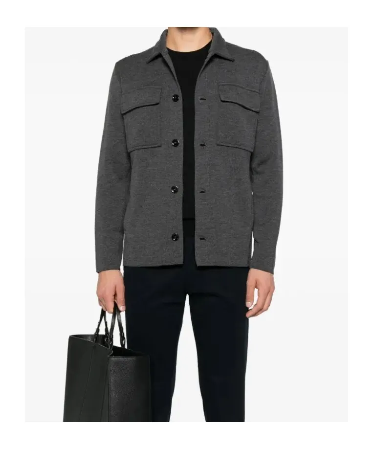 Buttoned Patch-Pocket Jacket