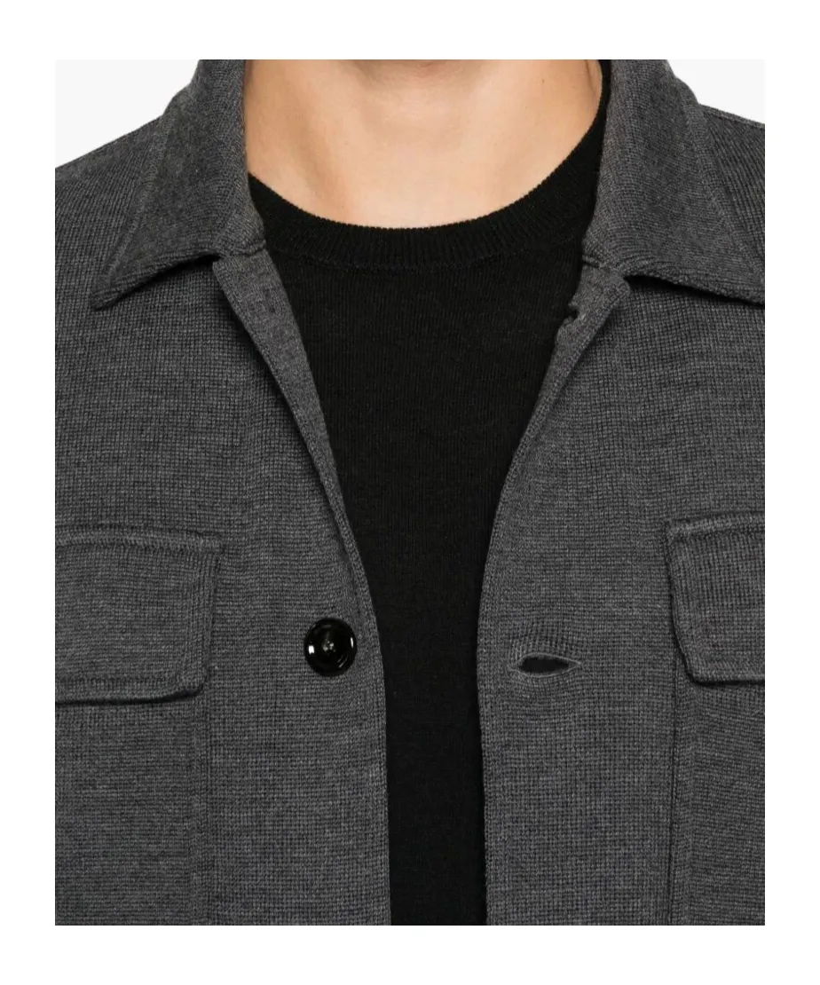 Buttoned Patch-Pocket Jacket