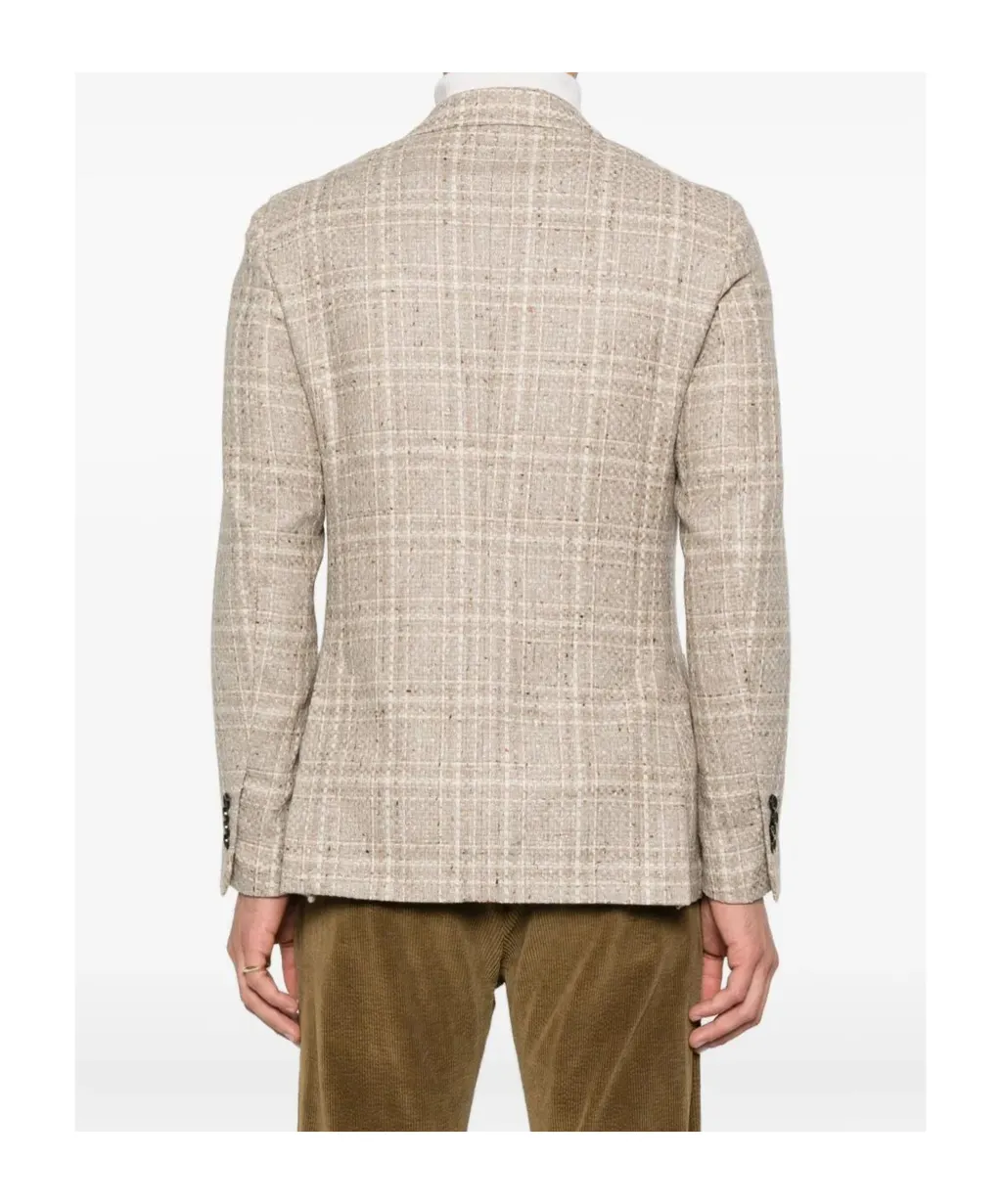 Checked Two-Button Jacket