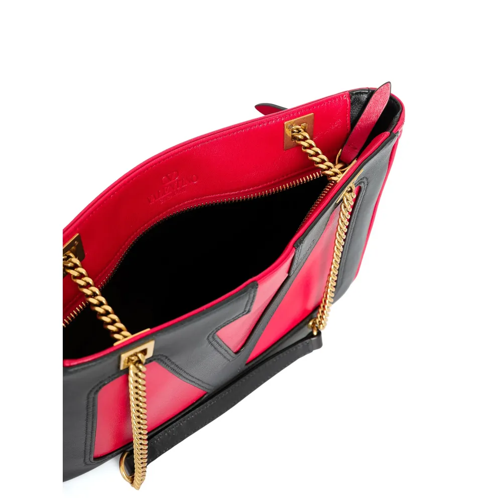 V-Logo Chain Tote Bag