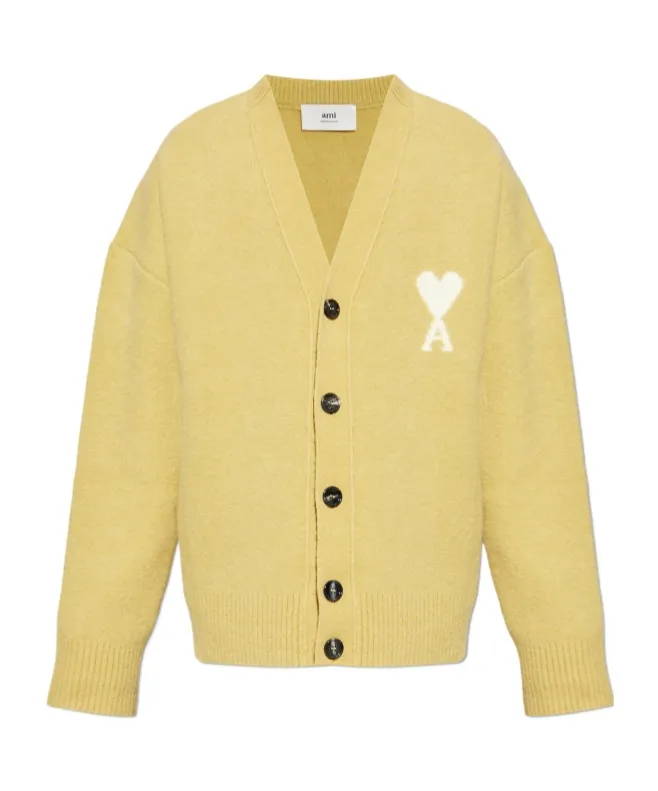 Ami Paris Ami De Coeur Knitted Cardigan