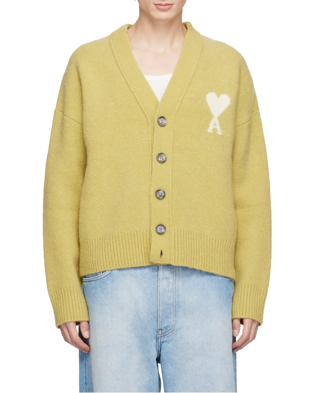 Ami Paris Ami De Coeur Knitted Cardigan