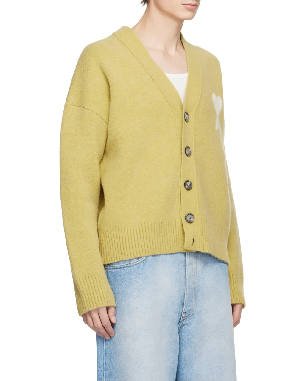 Ami Paris Ami De Coeur Knitted Cardigan
