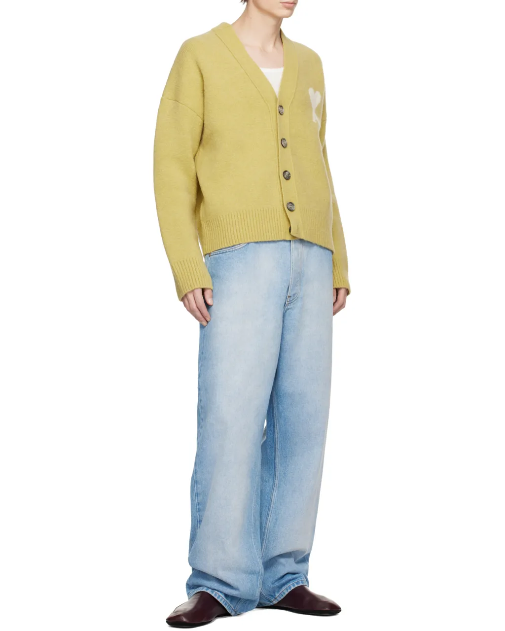 Ami Paris Ami De Coeur Knitted Cardigan