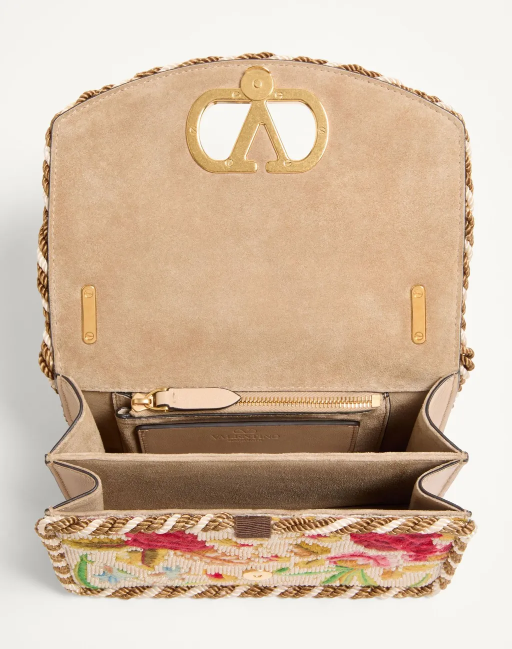 Valentino Garavani Vain Small Embroidered Shoulder Bag