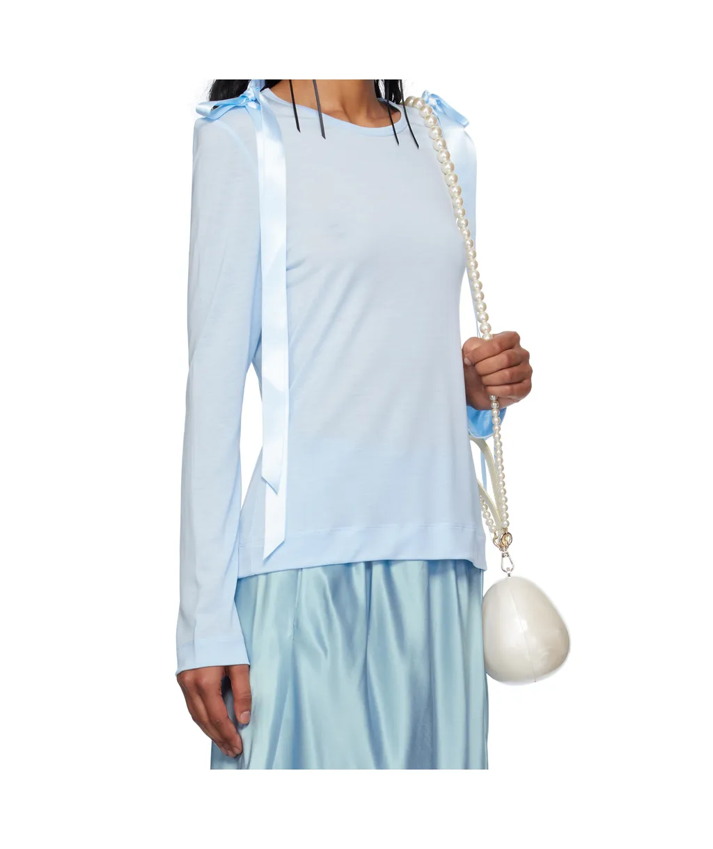 Bow Ribbon Tail Long Sleeve T-Shirt