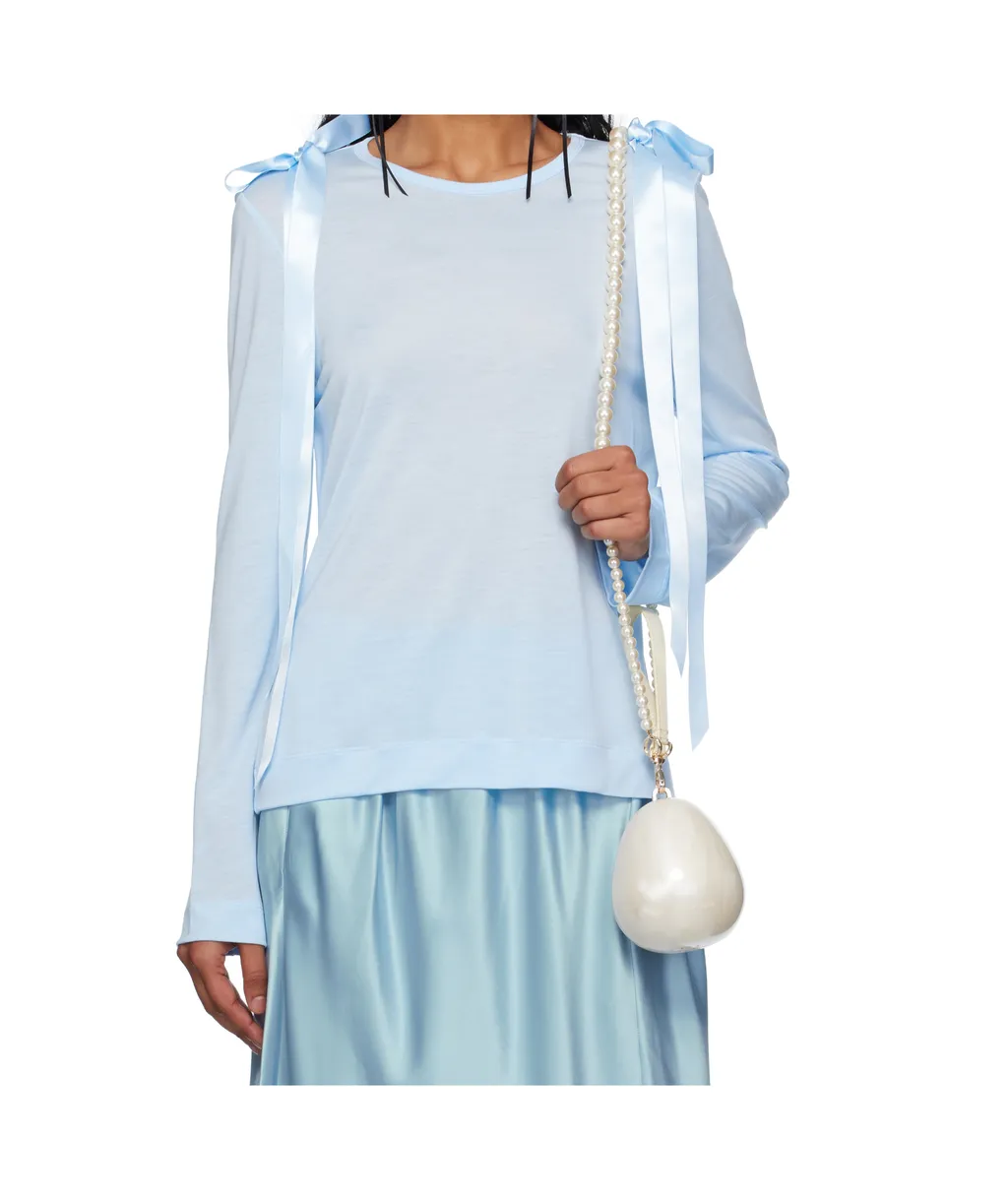 Bow Ribbon Tail Long Sleeve T-Shirt