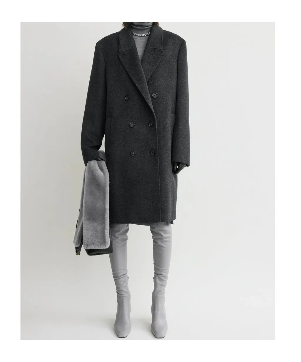 Double-Breasted Cashmere Coat