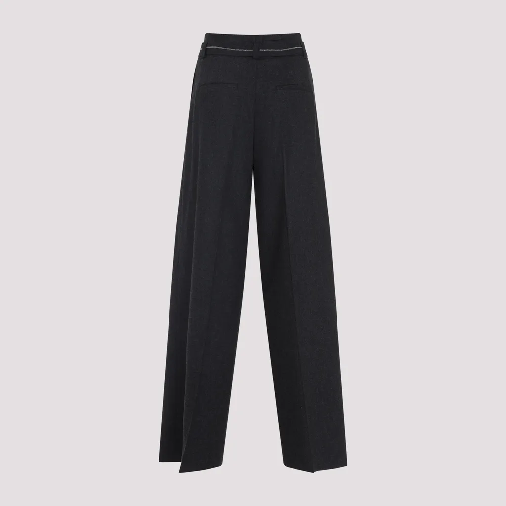 Pleated Belted Trousers