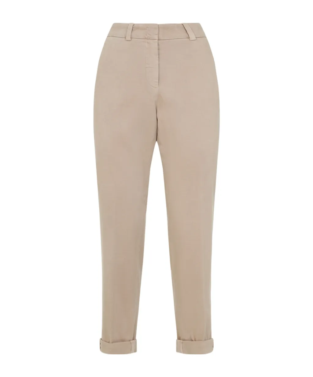 Cuffed Cotton Trousers
