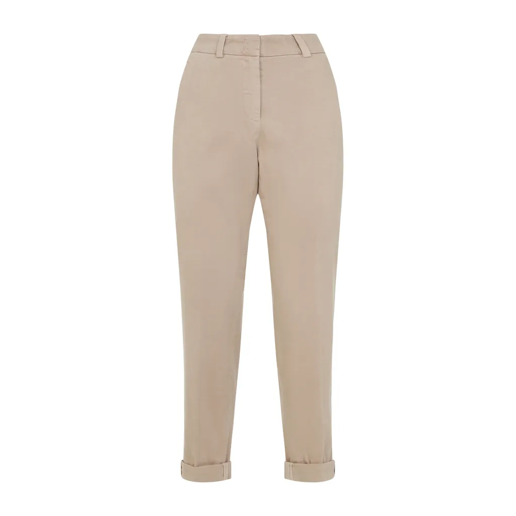 Cuffed Cotton Trousers