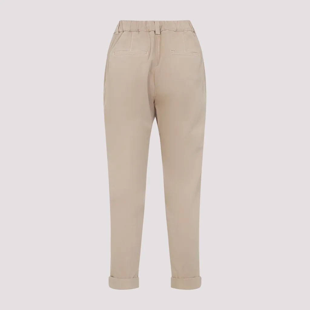 Cuffed Cotton Trousers