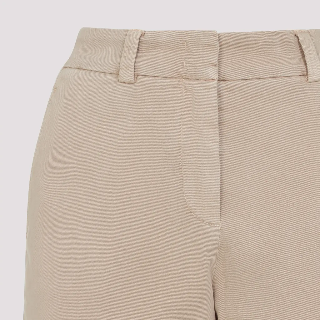 Cuffed Cotton Trousers