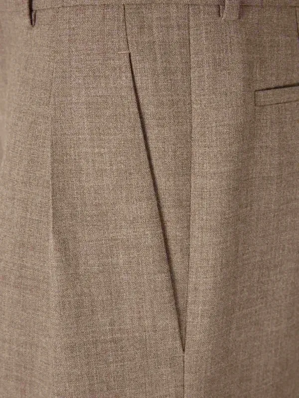 Pleated Wool Trousers