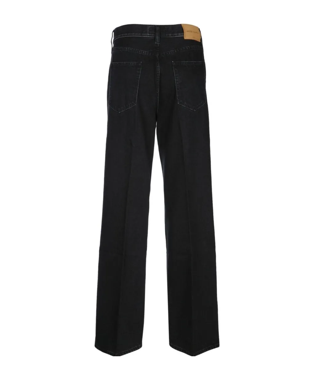 Jacob Cohen Logo Patch Wide-Leg Jeans