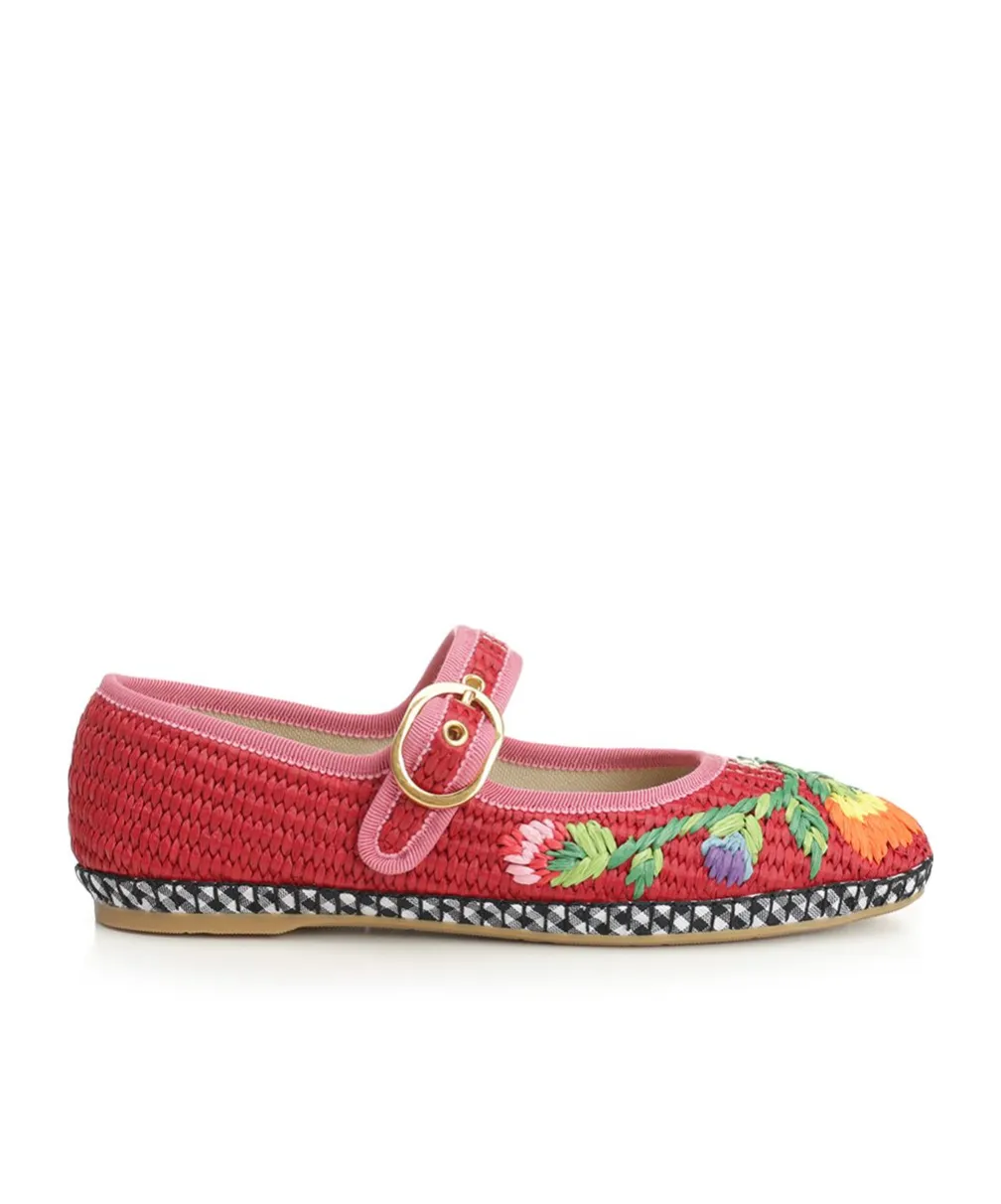 Endouce Embroidered Ballet Flats
