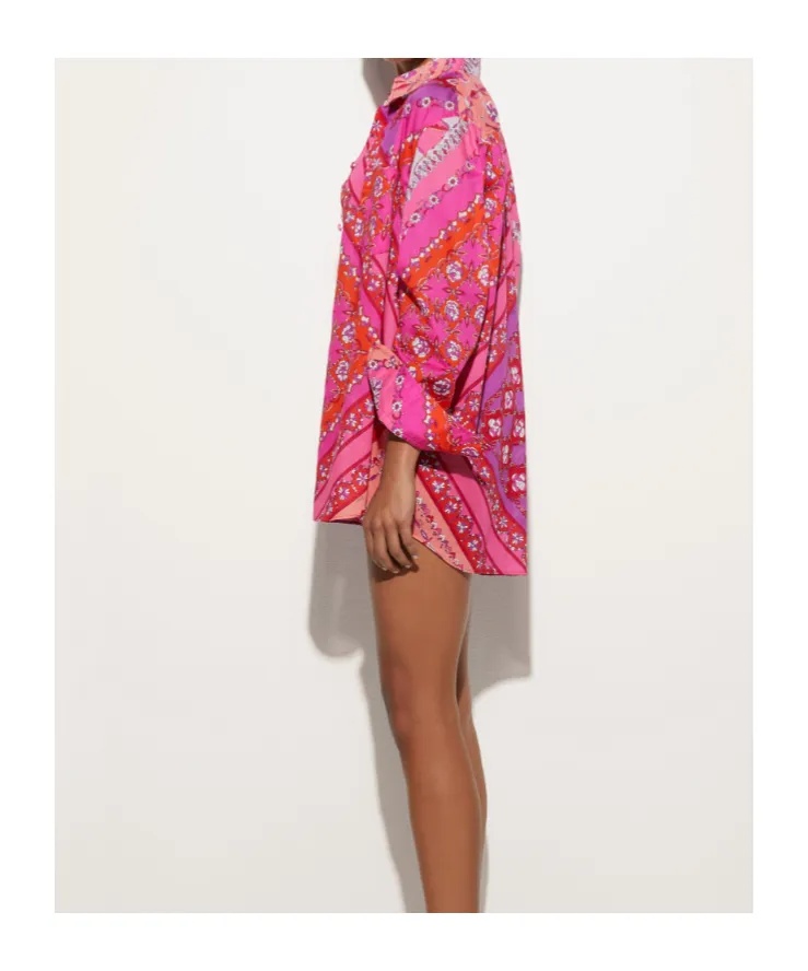 Floral-Patchwork Cotton Shirt