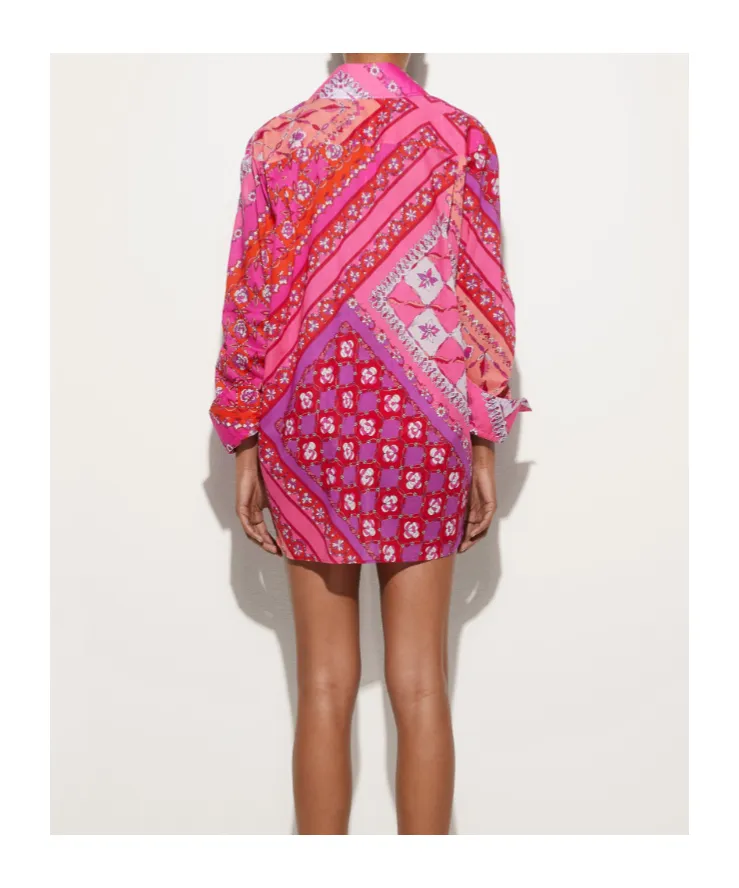Floral-Patchwork Cotton Shirt