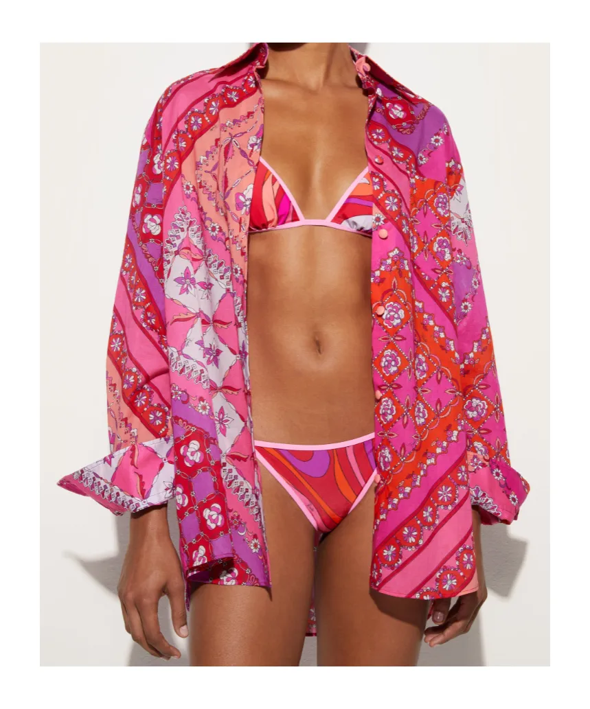 Floral-Patchwork Cotton Shirt