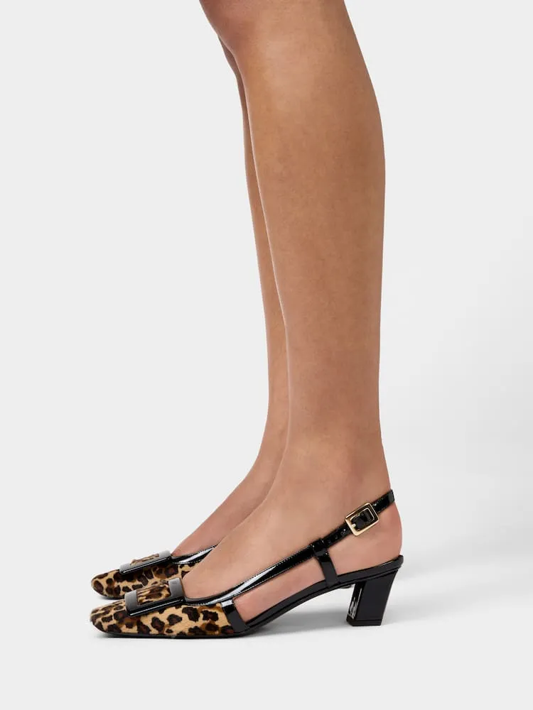 Belle Vivier Slingback Pumps In Leather