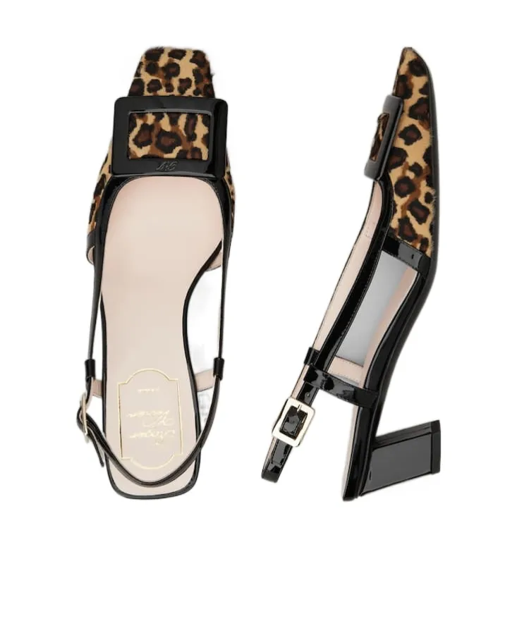 Belle Vivier Slingback Pumps In Leather