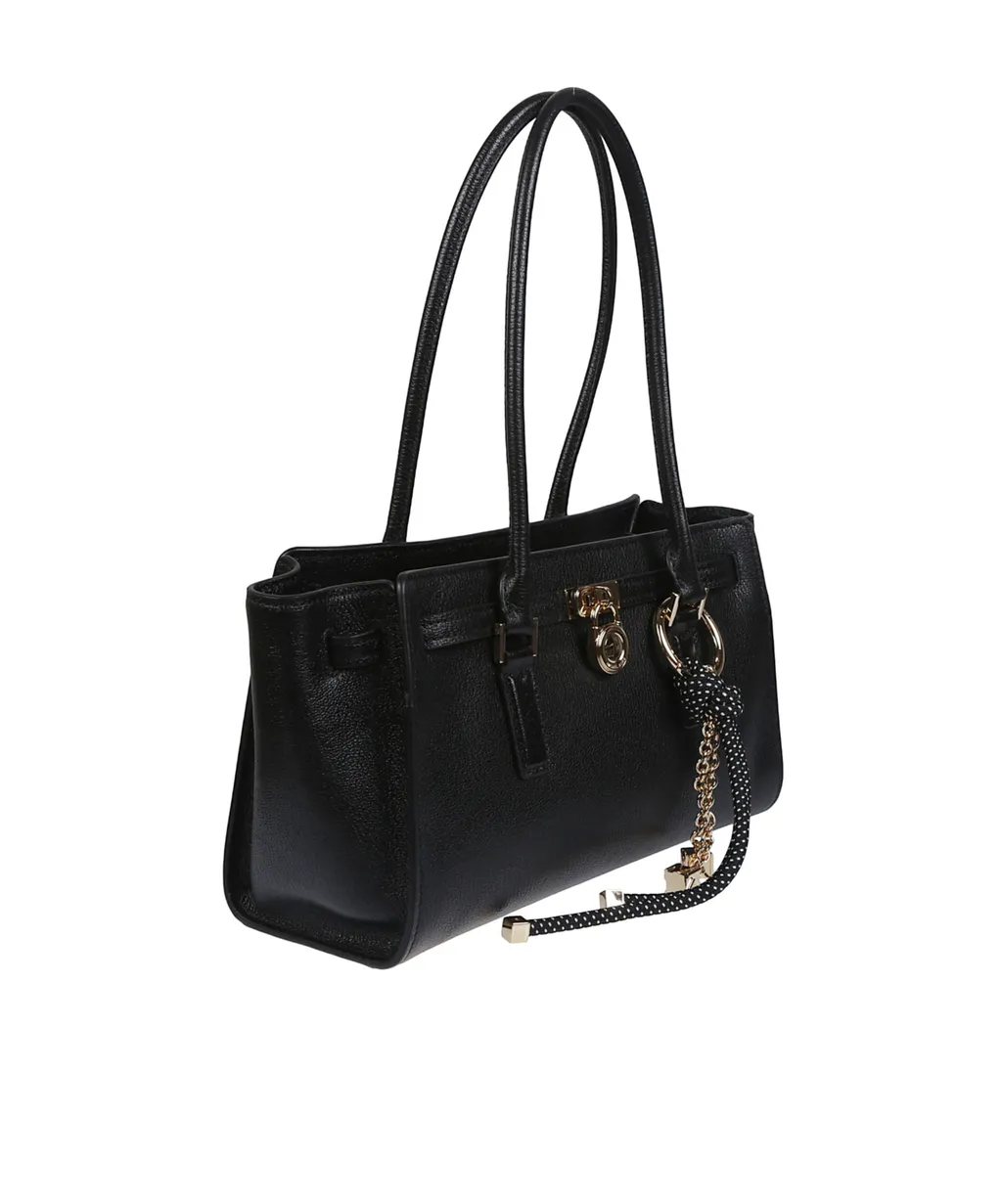 Double-Handle Leather Shoulder Bag