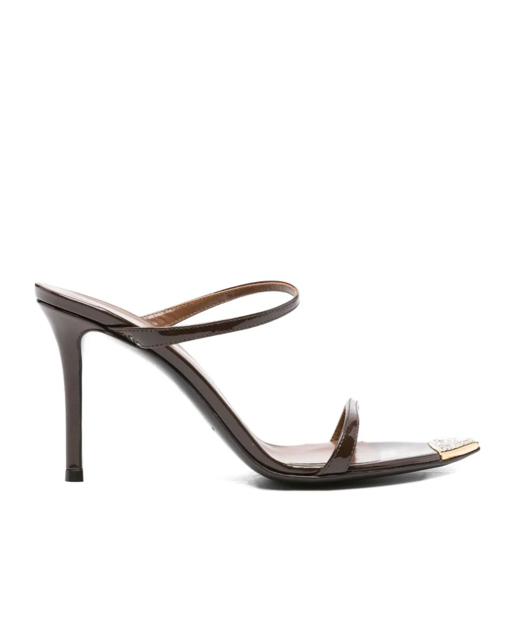 100Mm Embellished Stiletto Heeled Sandals