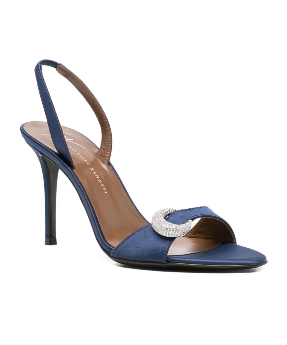 100Mm Slingback Embellished Heeled Sandals