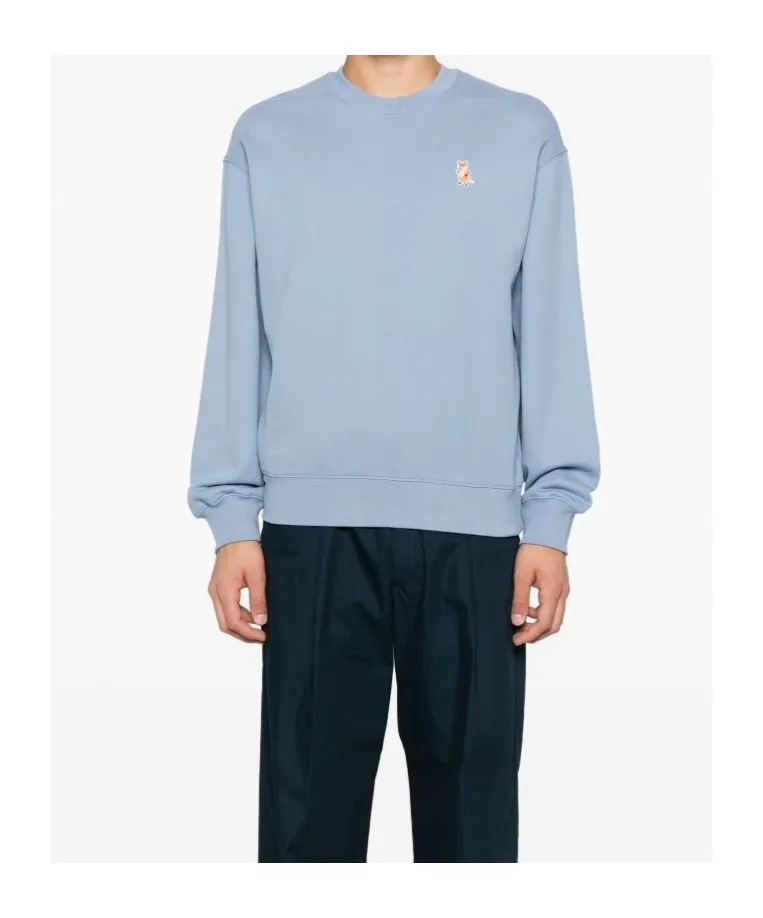 Fox-Embroidered Cotton Sweatshirt