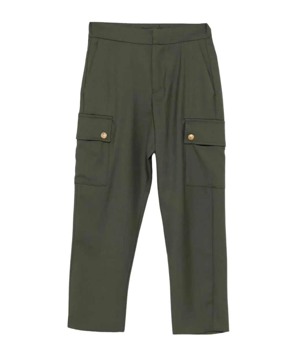 Gold-Button Cargo Trousers