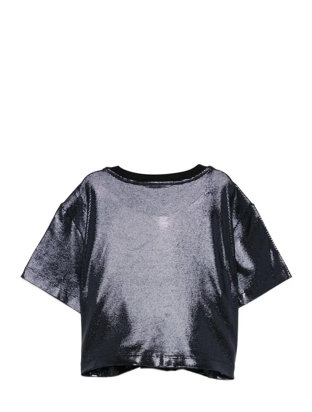 Metallic-Finish Embroidered T-Shirt
