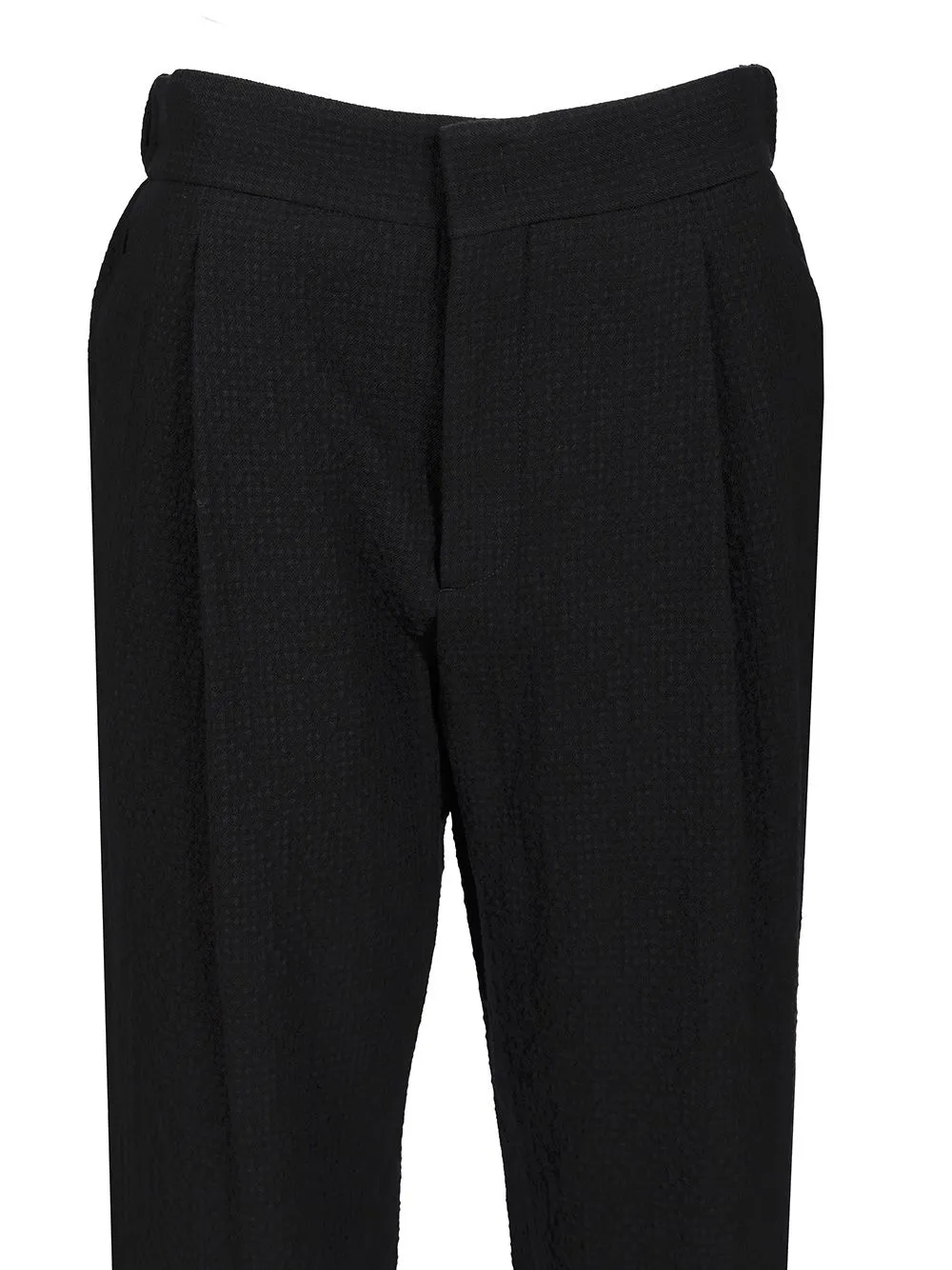 Textured Back-Pocket Trousers