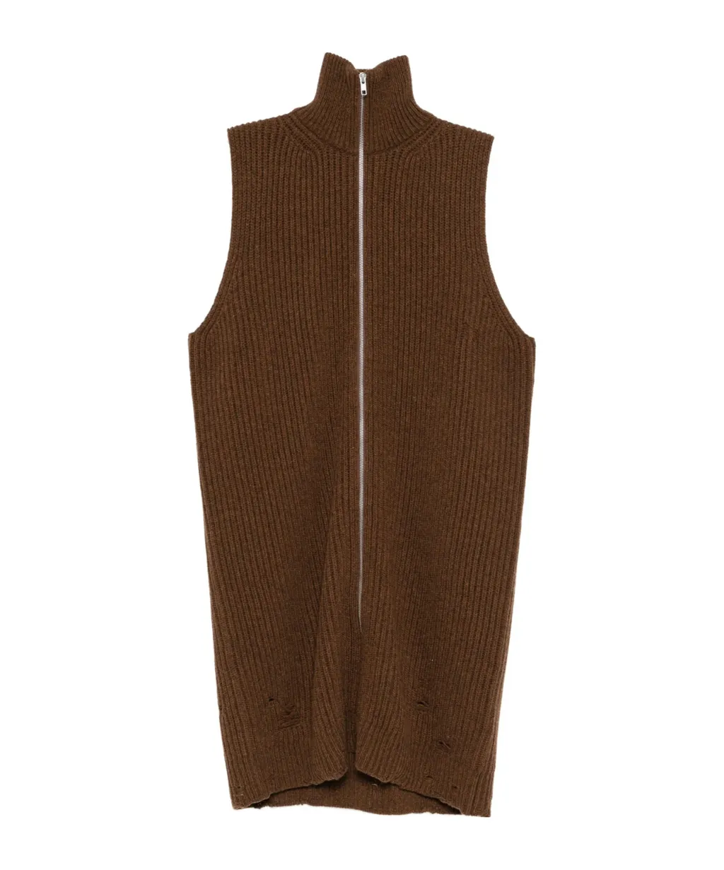 Mm6 Maison Margiela Sleeveless Knitted Cardigan