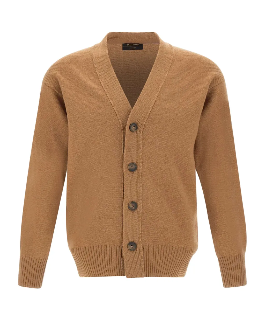 V-Neck Button-Up Cardigan