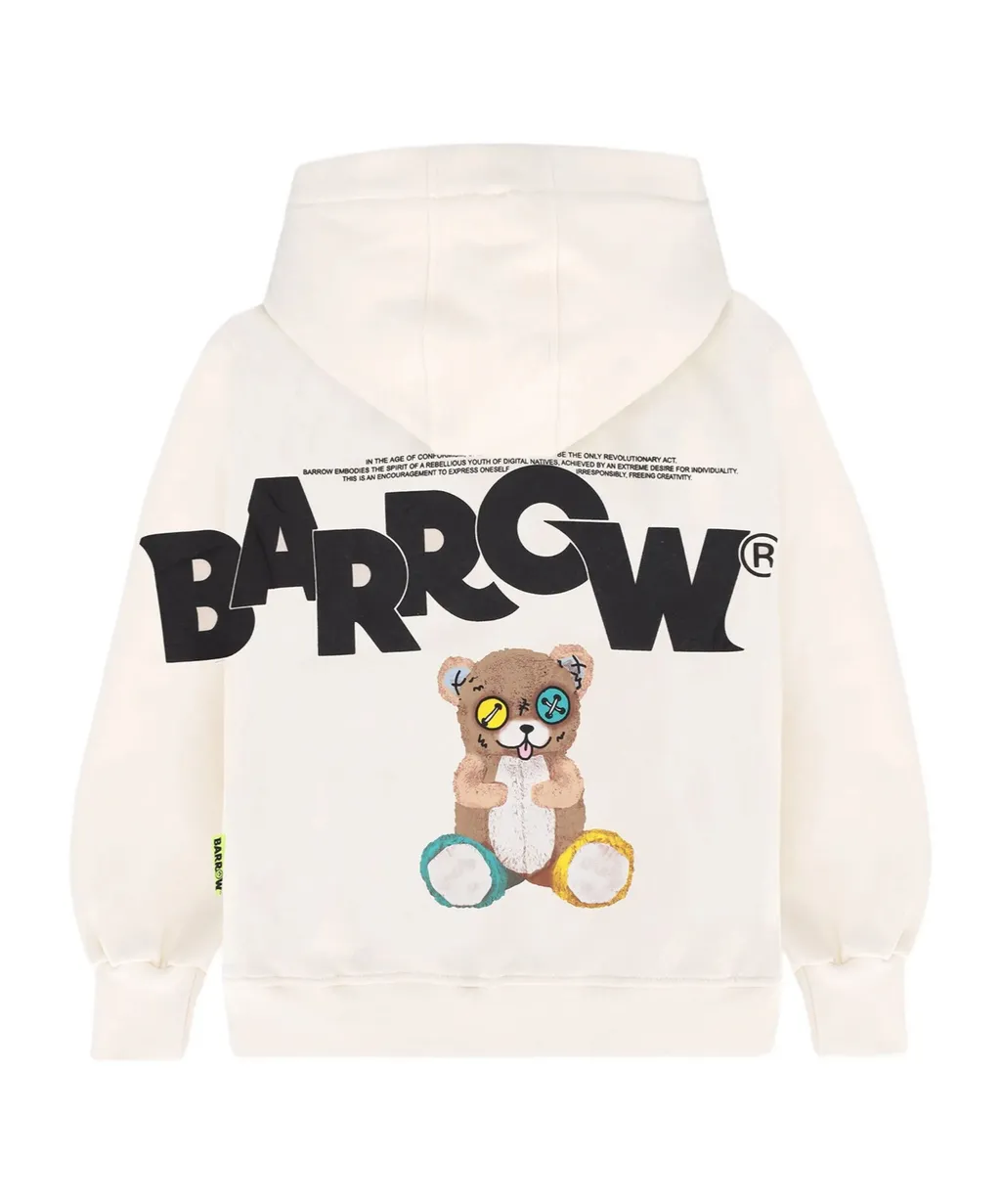 Barrow Kids Bear-Print Kangaroo Pocket Hoodie