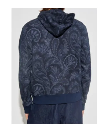 Paisley-Print Zip-Up Hoodie