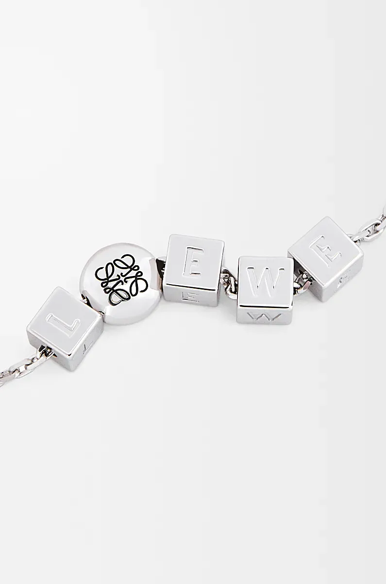 Pebble Cube Sterling Silver Necklace