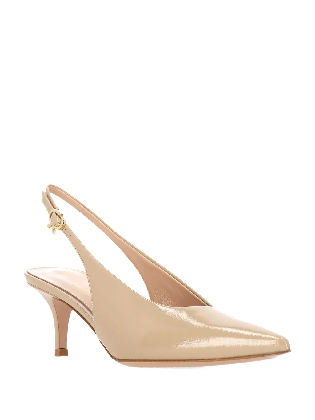 Gianvito Rossi Robbie Kitten Heel Slingback Pumps