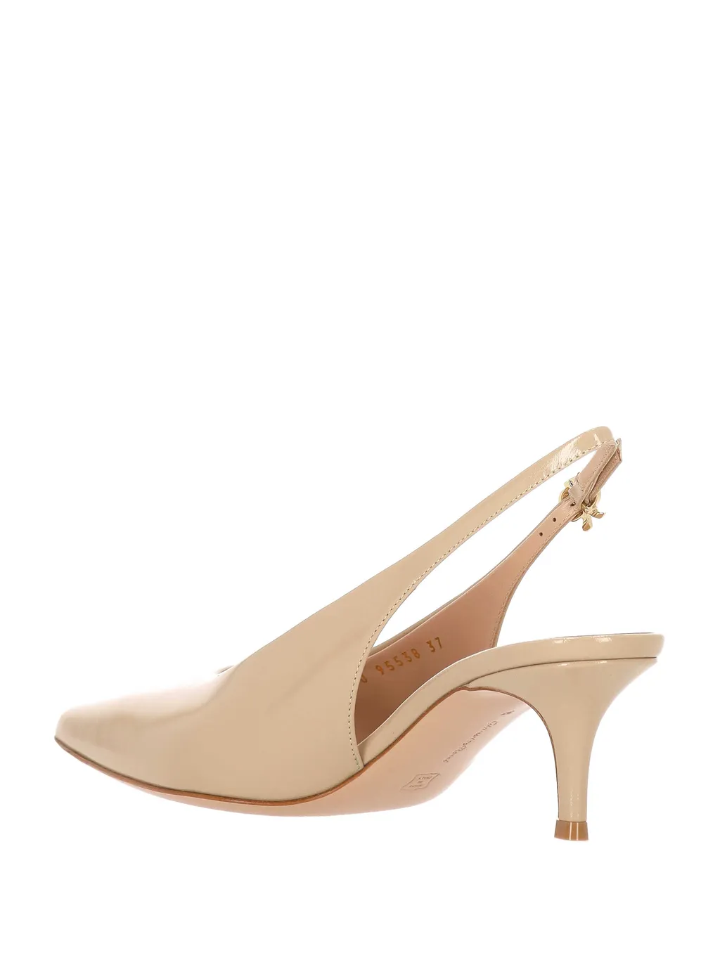Gianvito Rossi Robbie Kitten Heel Slingback Pumps
