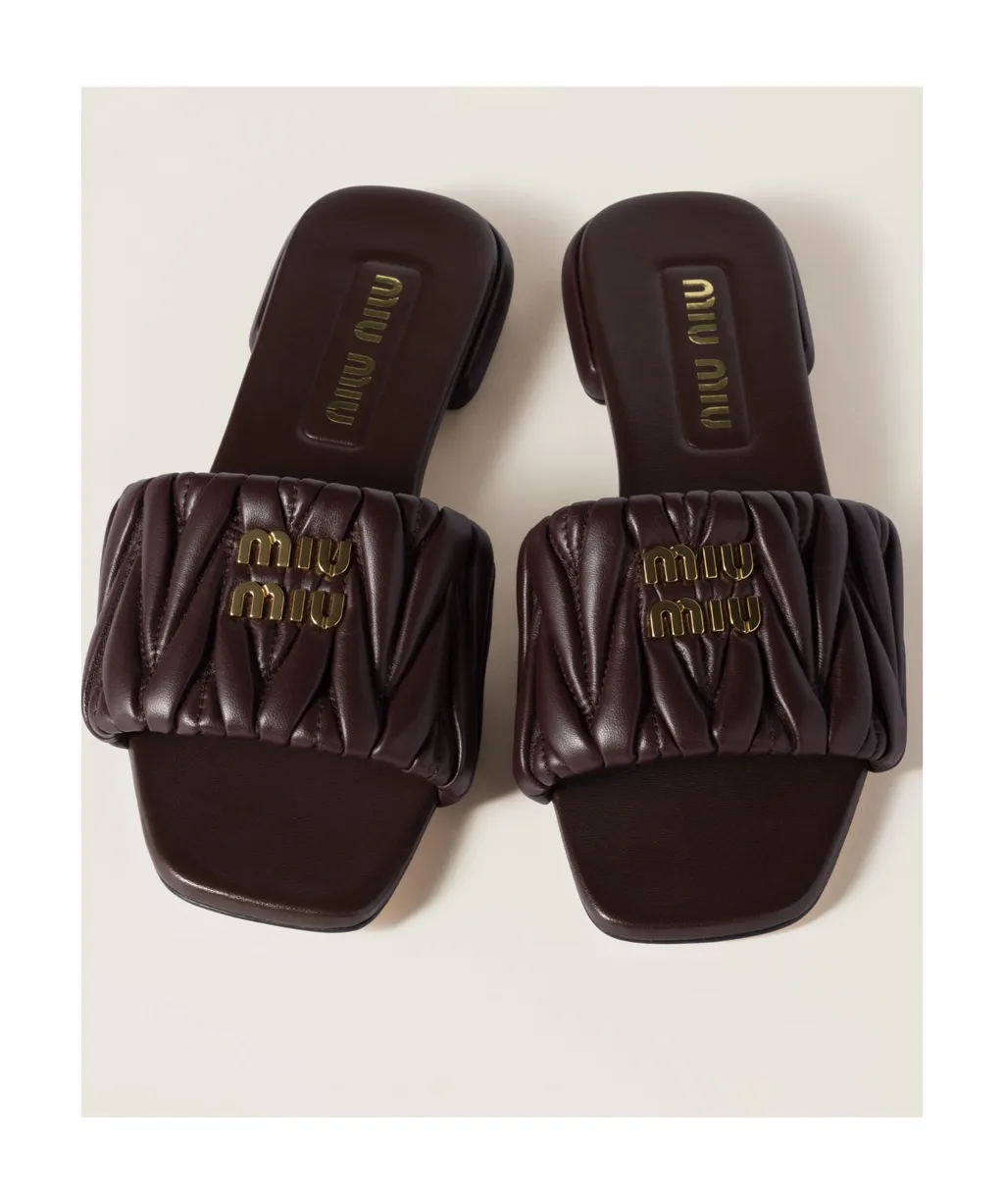 Matelassé Nappa Leather Slides
