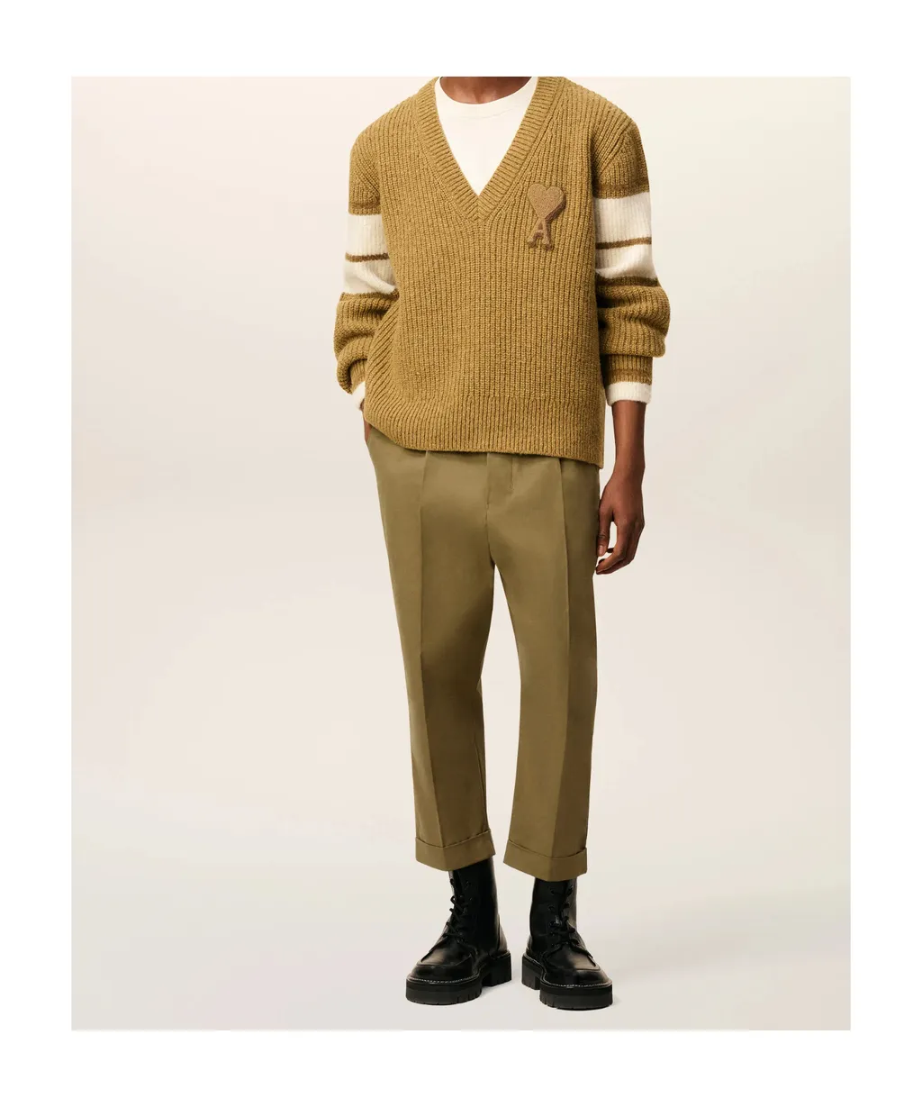 Green Cotton Carrot Oversized Trousers