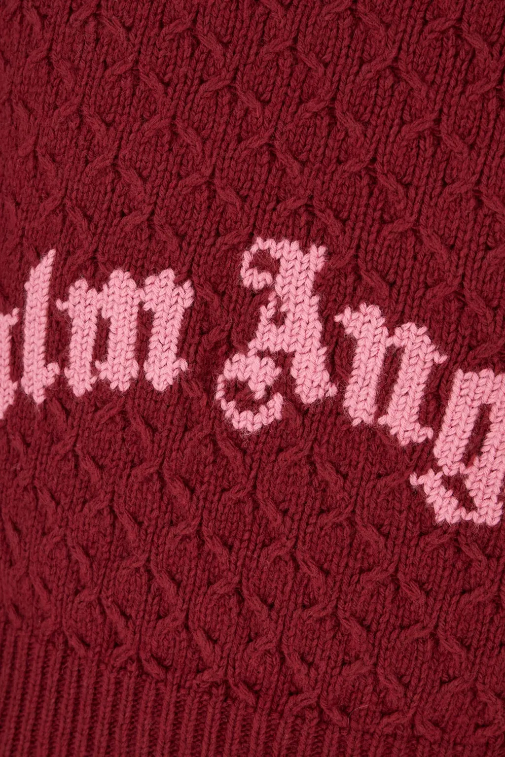 Curved-Logo Ribbed-Panel Sweater