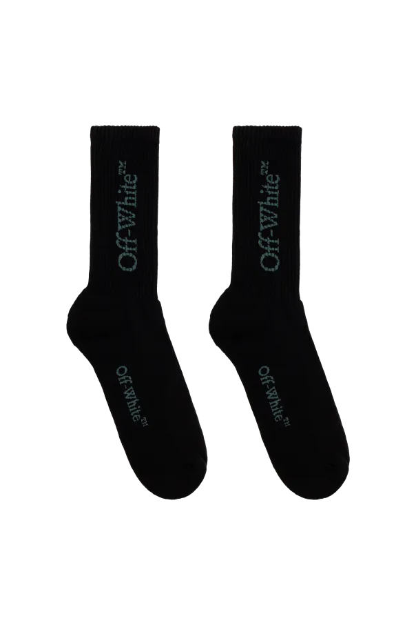 Off-White Logo Intarsia Knit Socks