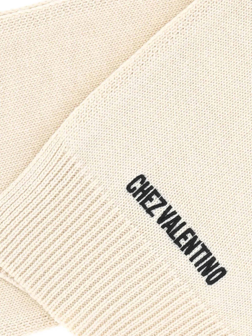 Valentino Logo Embroidered Scarf