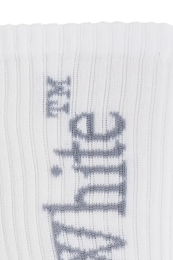 Off-White Logo Detailed Knitted Socks